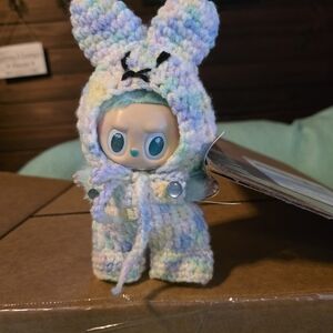 Pastel Bunny Doll with Blue Eyes One Per Order